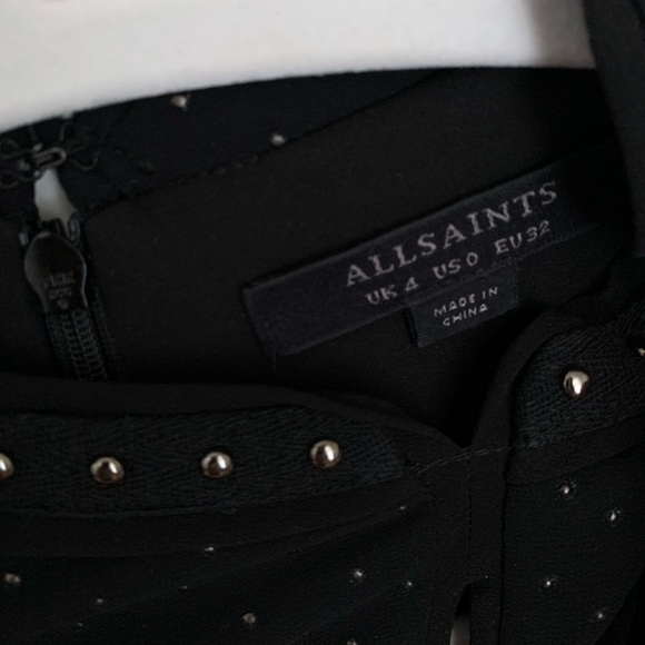 All Saints Kay Stud Dress, size 0 - Picture 4 of 4